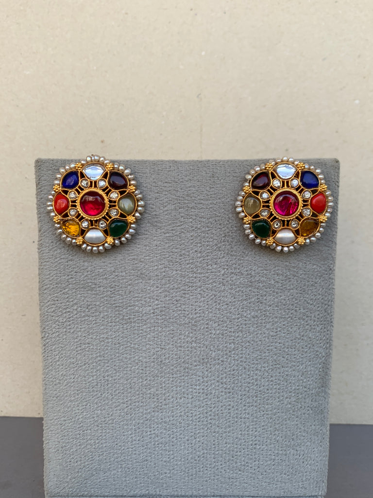 AA1249 Rambaugh Navratna Earrings