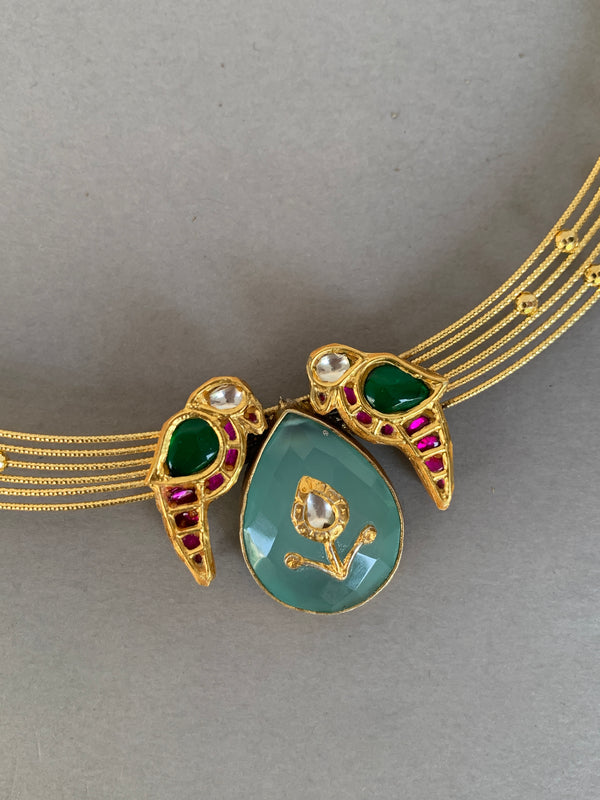 AJ963 Antique Kantha Necklace