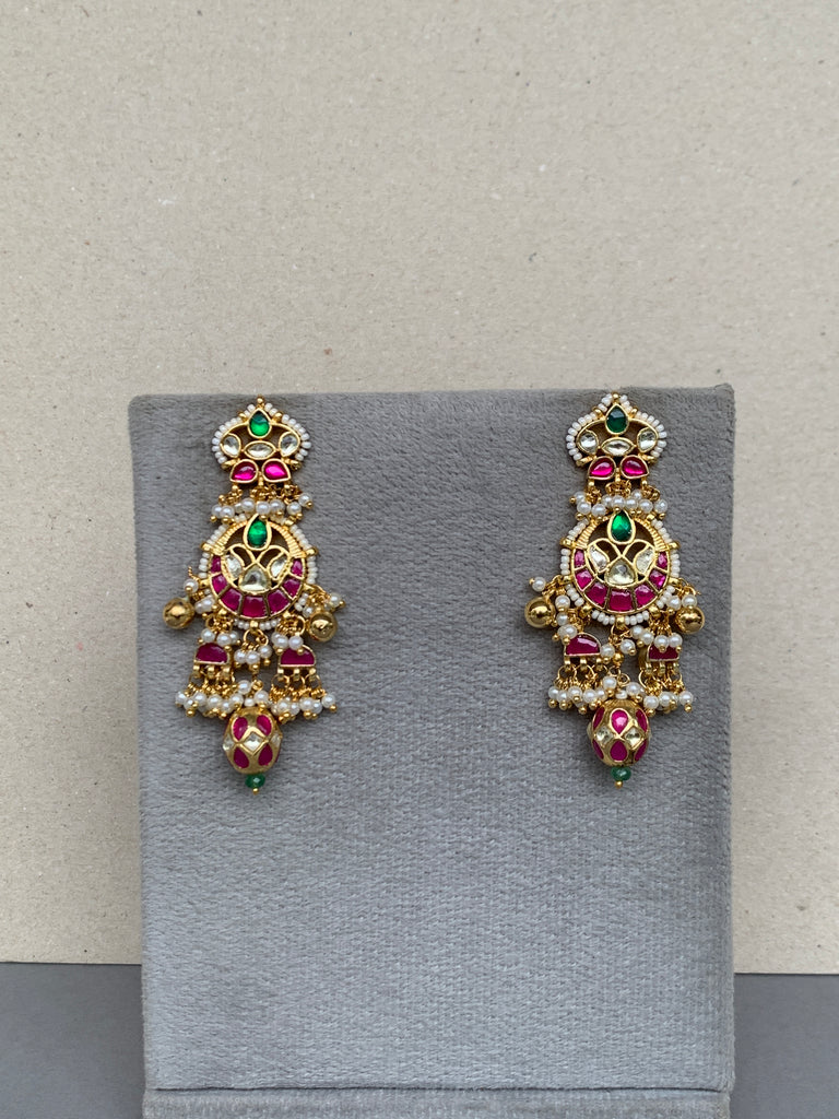 BR565 Multi Jadau Earrings