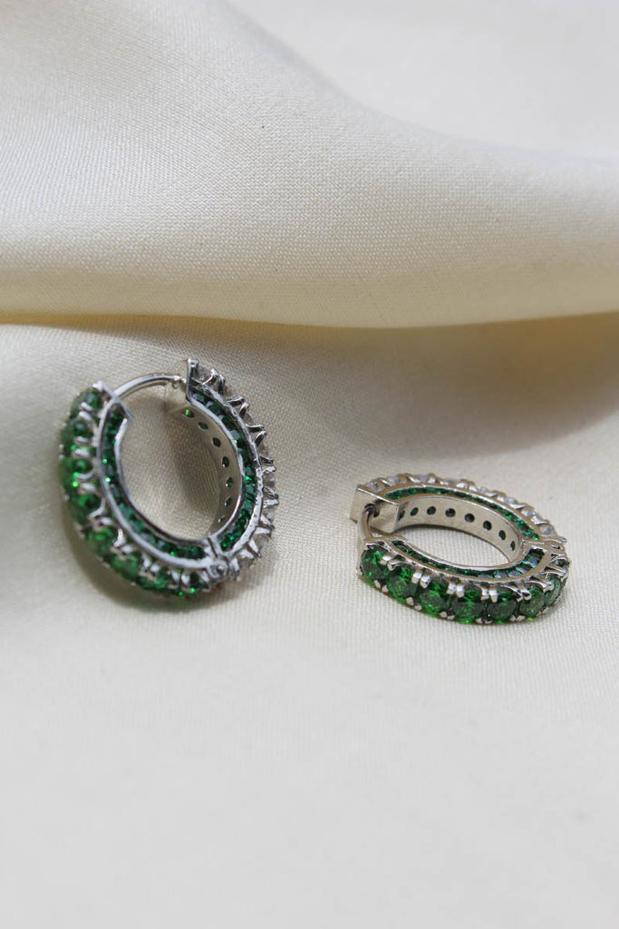 CL320 GREEN  Diamond Earrings