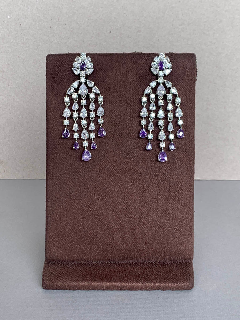 DE560 PURPLE Diamond Earrings