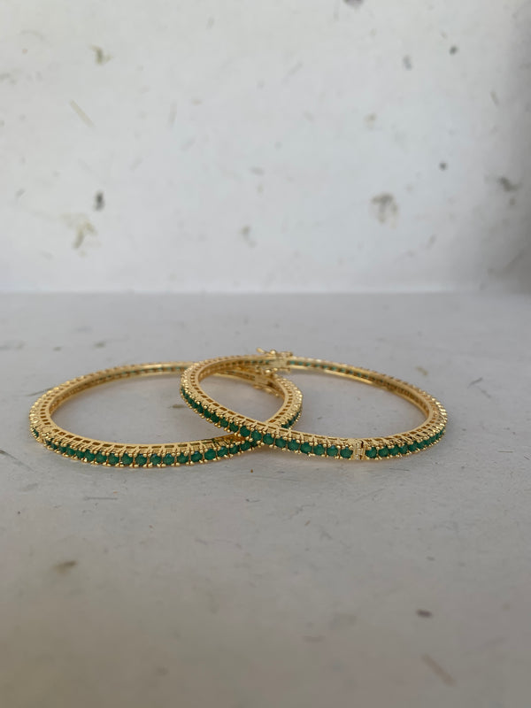 DB138 Green Stone Bangle