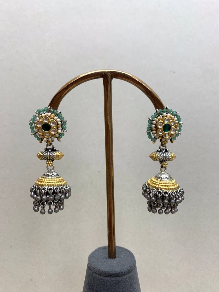 E1954 Maahru Silver Jhumka