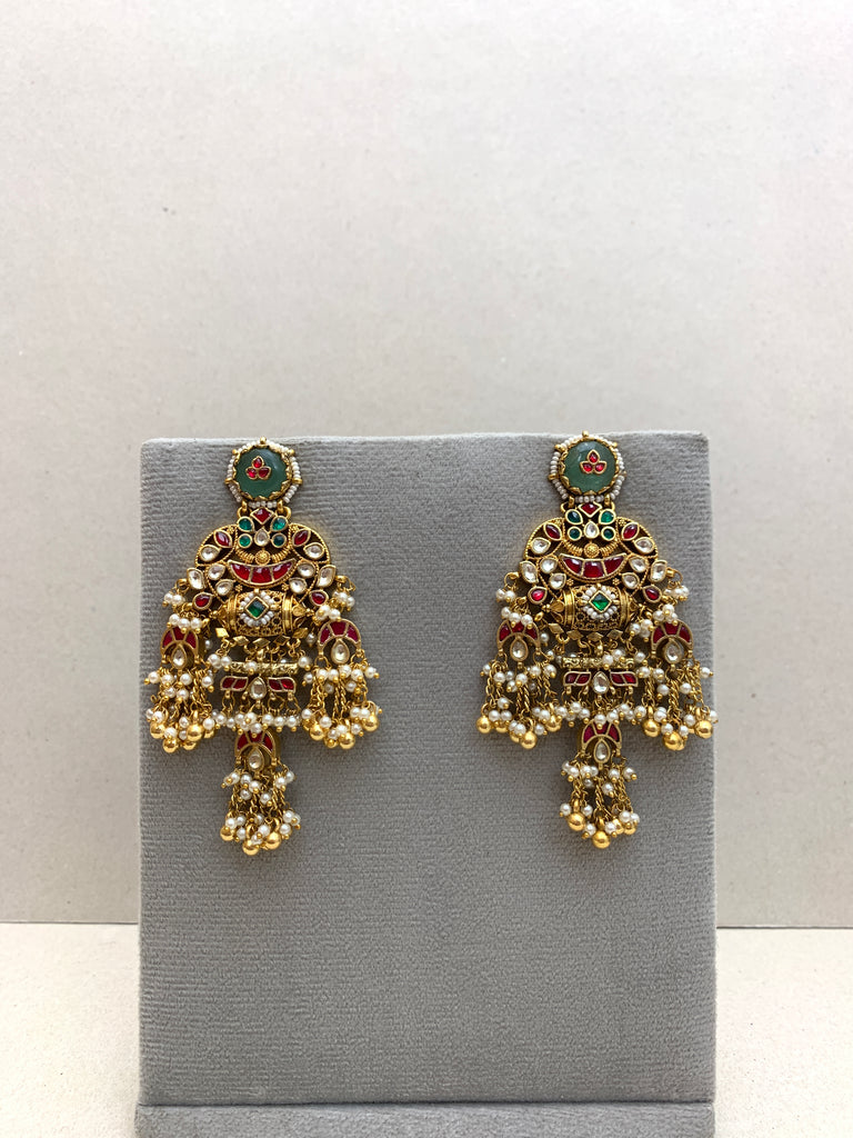 HG105 Jadau Earrings