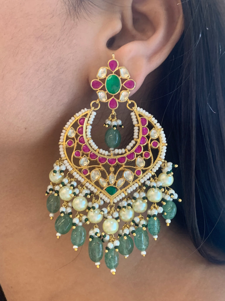 TN188 Multi Chandbali Earrings