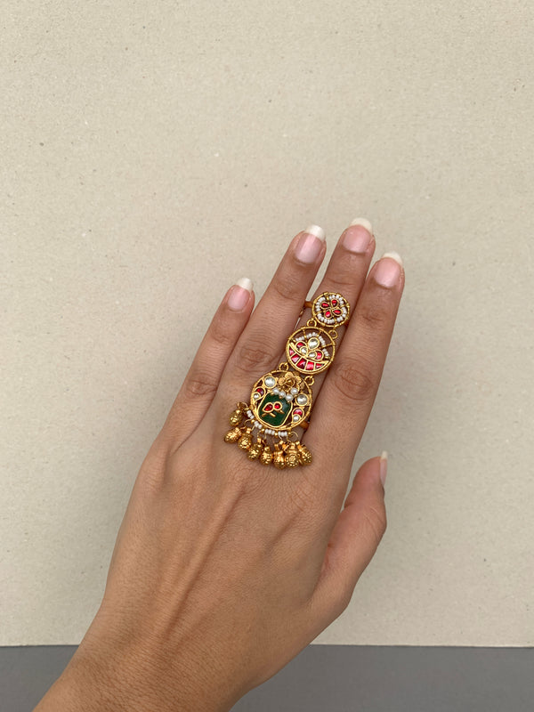 JV527 Antique Jadau Ring