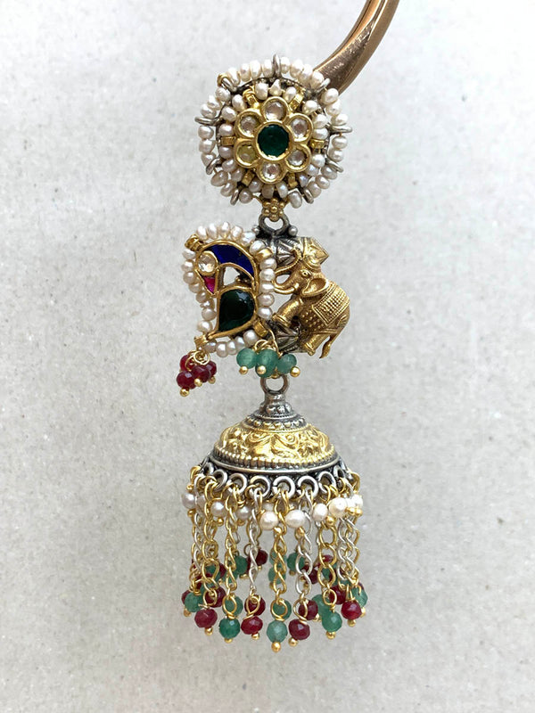FE51  Maahru Silver Jhumka