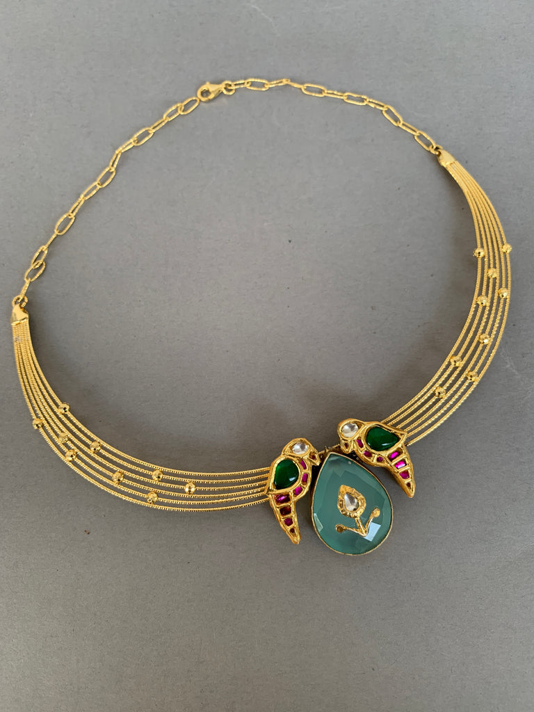 AJ963 Antique Kantha Necklace