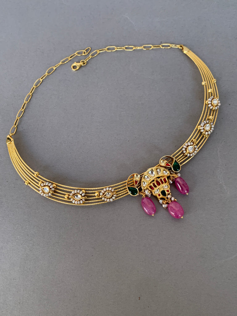 AJ964 Antique Kantha Necklace