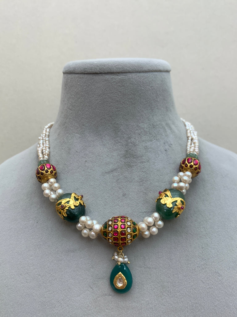 ML362 Keshi Pearl  Mala (92.5 Silver)