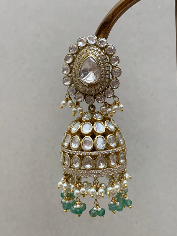 UE322  Moissanite Jhumkhas