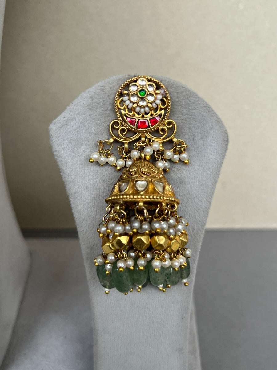 HG12 Antique Jadau Set – Raj Jewellery