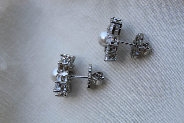 CL809 Diamond Earrings (92.5 silver)