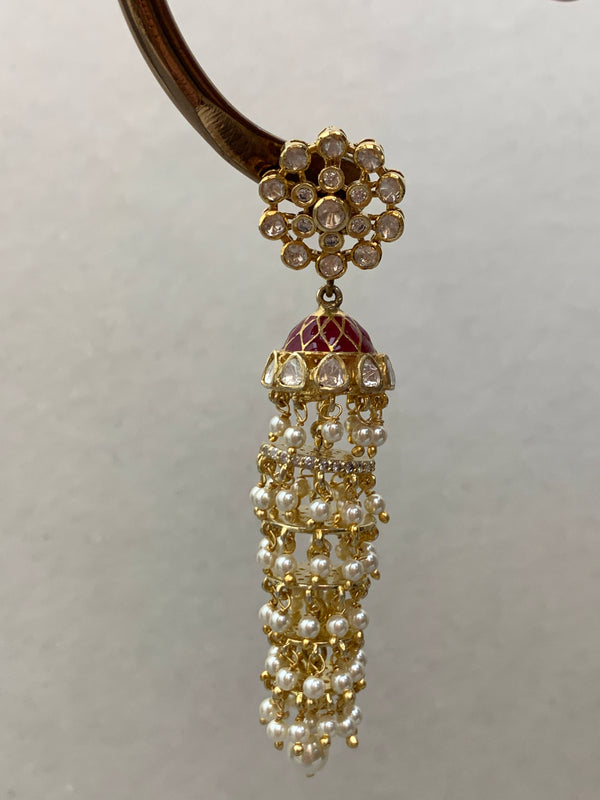 UE331  Moissanite Jhumkhas