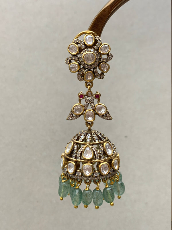 UE333  Moissanite Jhumkhas