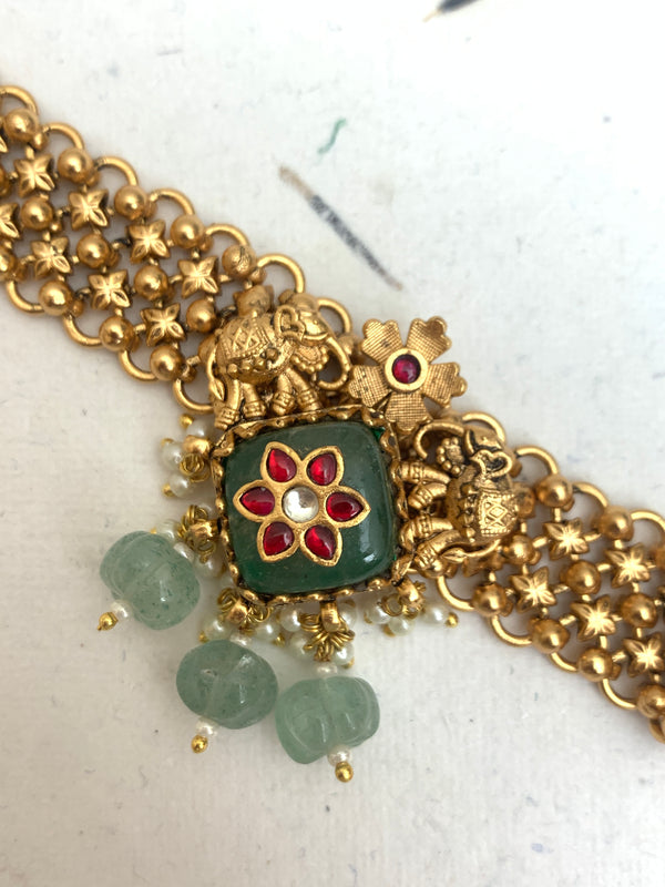 MB1015  Antique Jadau Bracelet