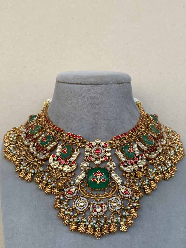 MM1809 Bridal Antique Jadau Set