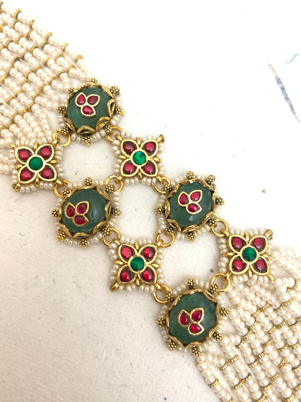 MB1040  Antique Jadau Bracelet