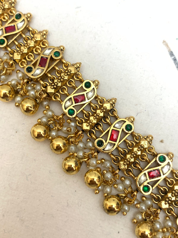MB768  Antique Jadau Bracelet