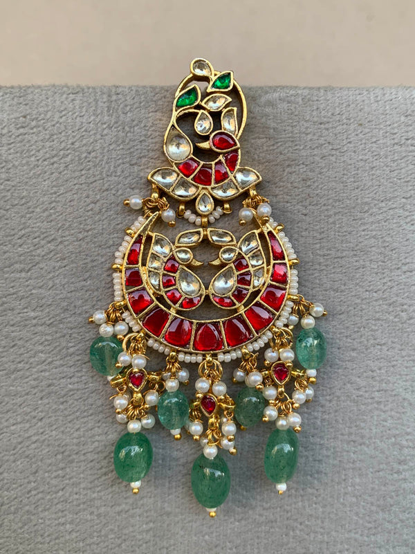 TN388 Multi Jadau Earrings