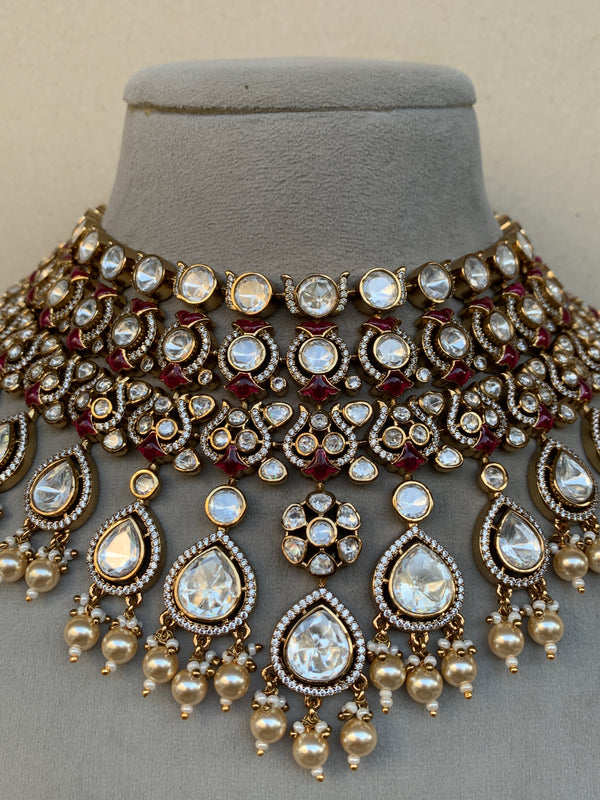 EN944 Bridal Indo Western Uncut Set