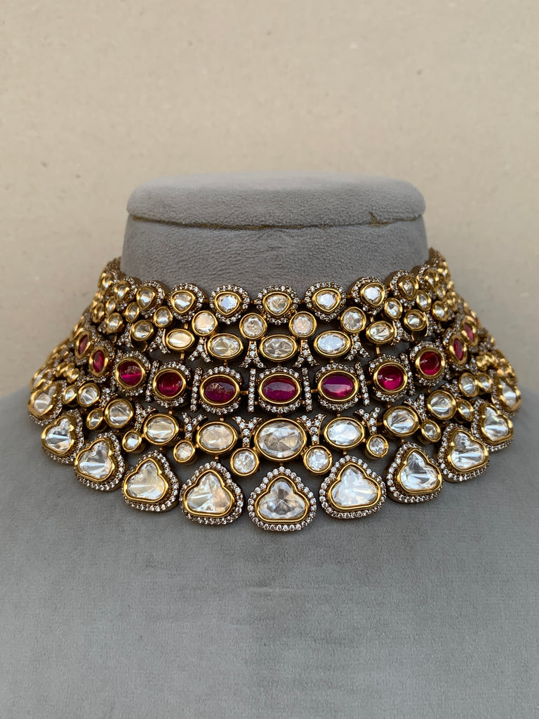 EN675R Indo Western Uncut Set with Mangtika