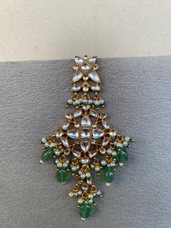 MM1787W White Jadau Earrings