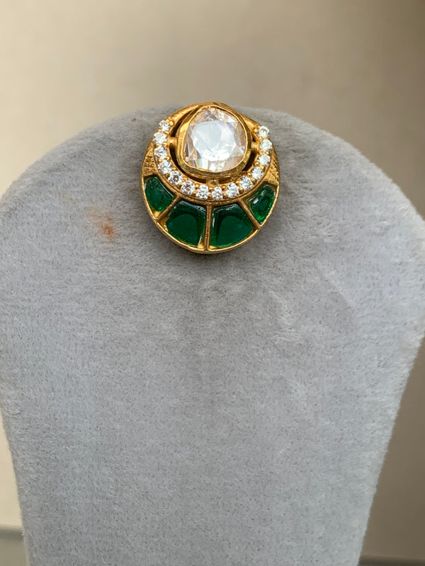 US89 Green Moissanite Set with Earrings