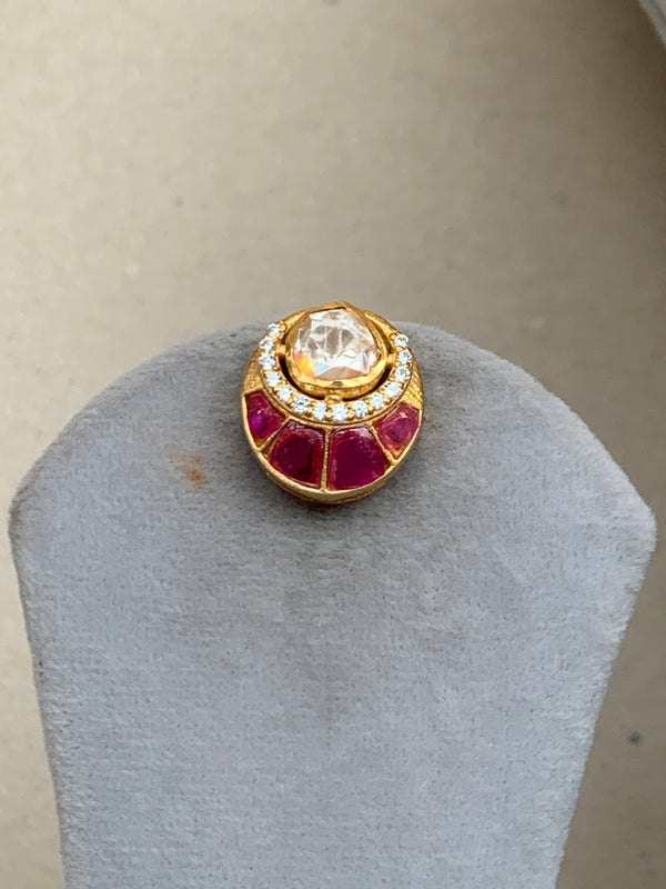 US89 Ruby Moissanite Set with Earrings