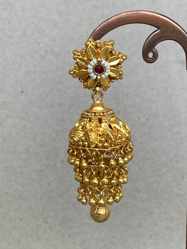 NT983 Golden Jadau Earrings