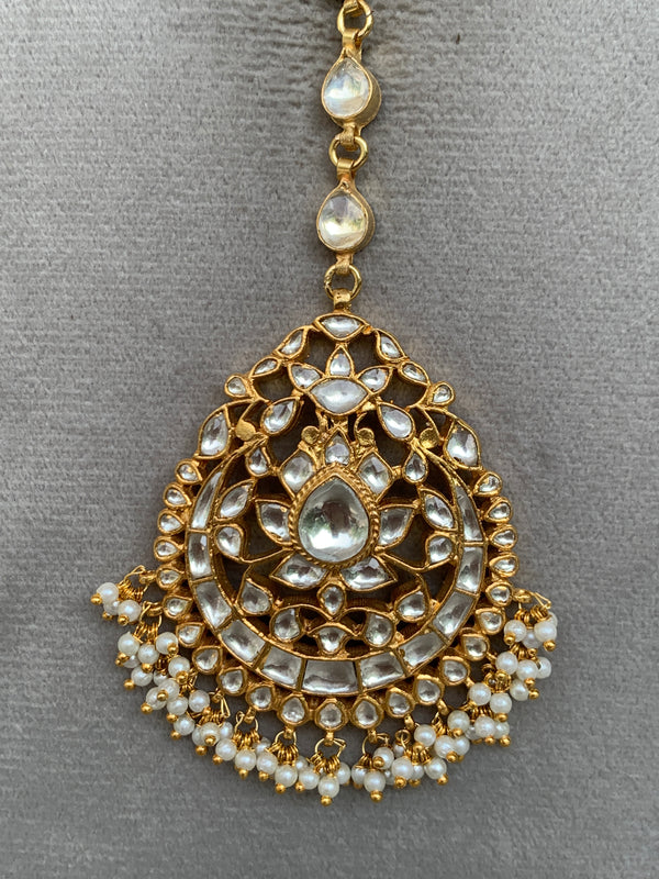 KK481 White Jadau Mangtikka