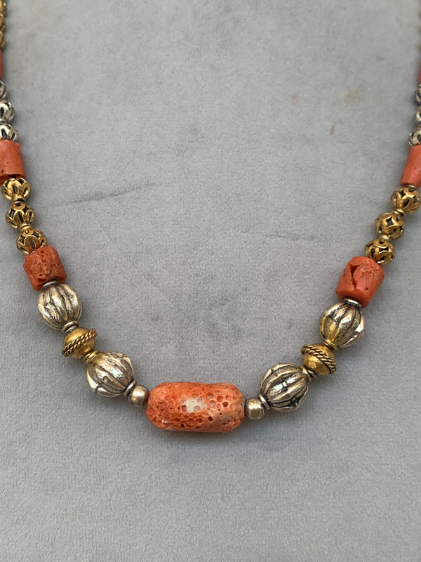 SM144 Coral Mala (92.5 silver)