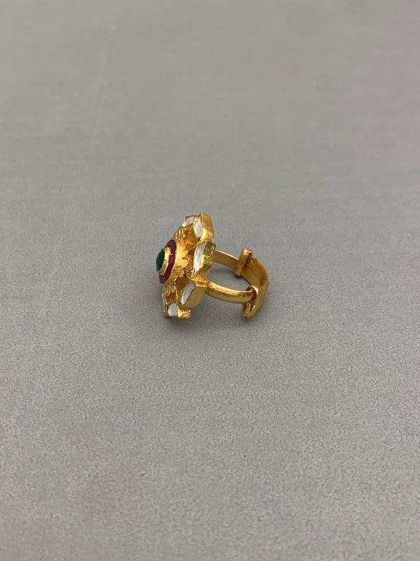 JV695M Antique Jadau Ring