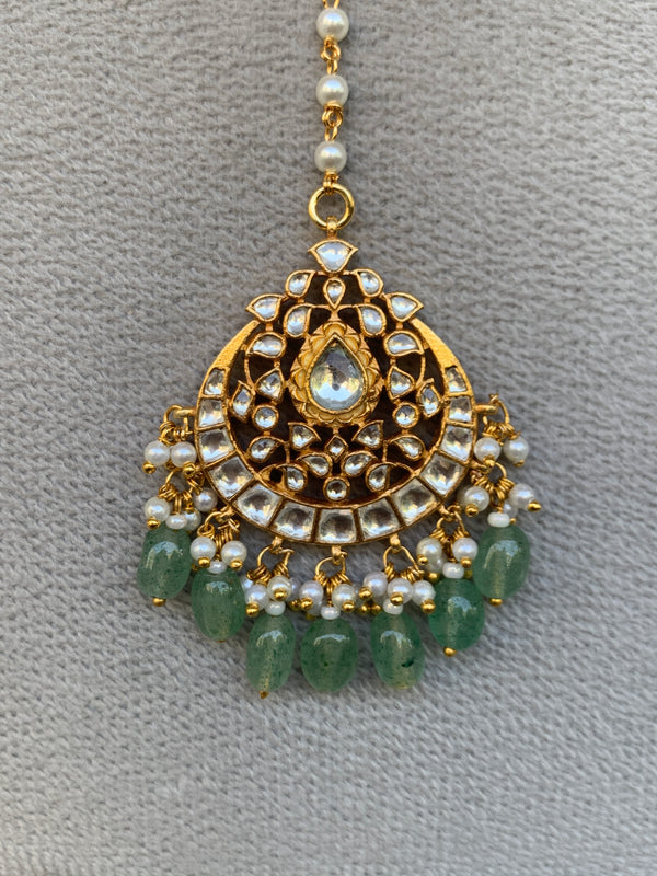 KK816W White Jadau Mangtikka