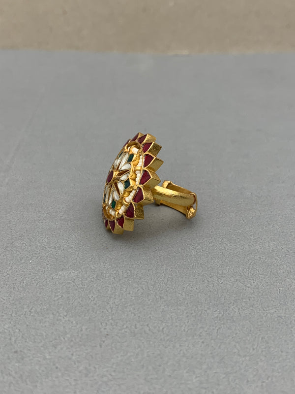 JV705 Antique Jadau Ring