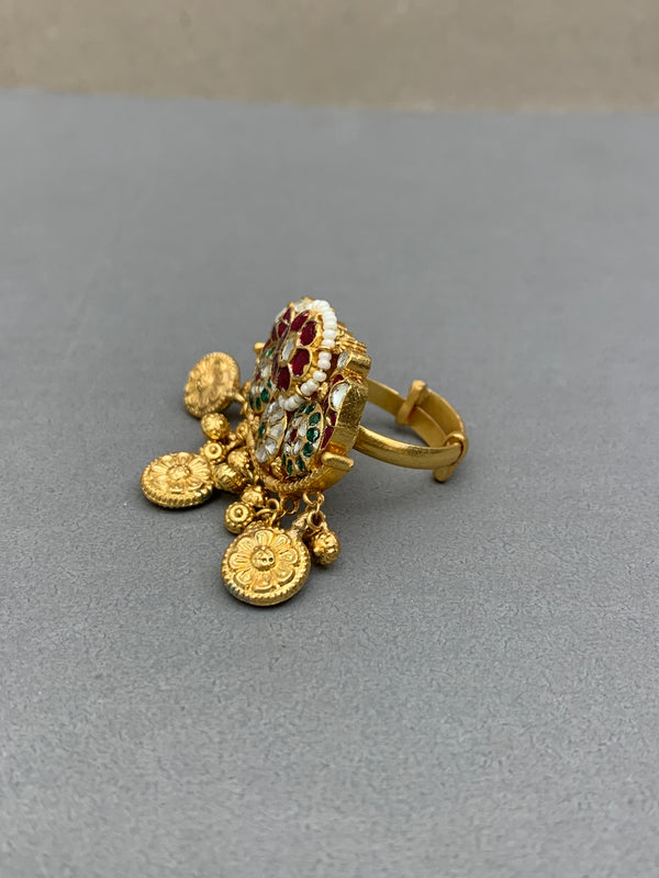 JV693 Antique Jadau Ring