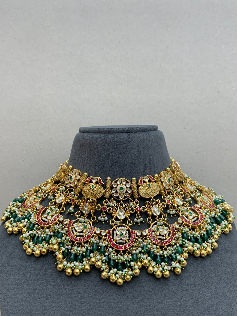 MM2063 Antique Bridal Jadau Set