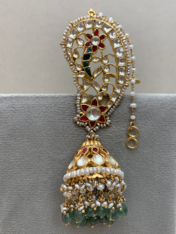 VE4 Heritage Antique Kaan Jhumka