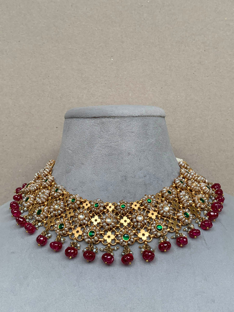 NR393 Ruby Jadau Necklace