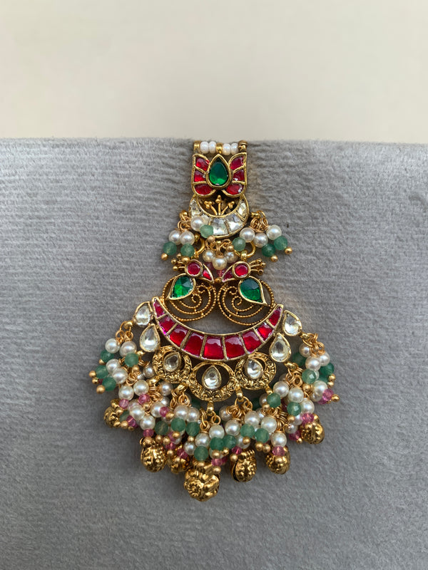 TN485M Multi Jadau Earrings