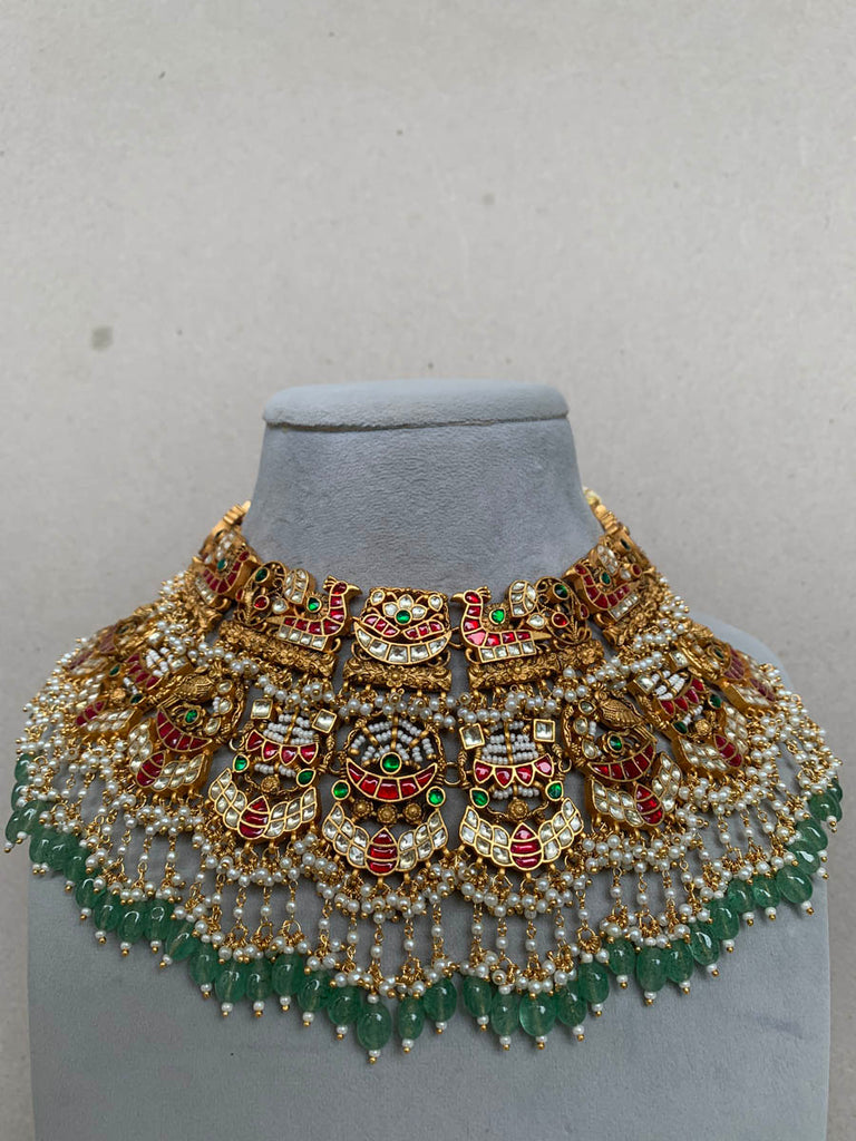 MM783 Antique Bridal Jadau Set