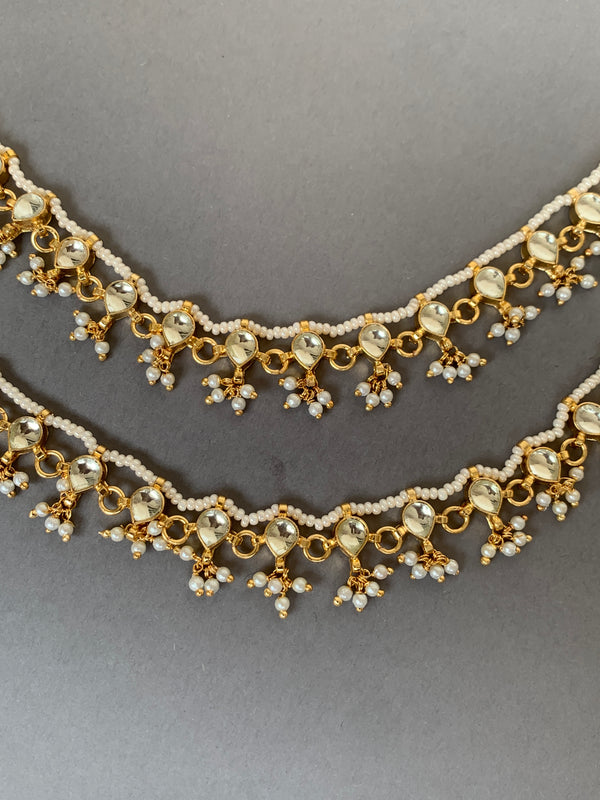 AC288 White Jadau Payal