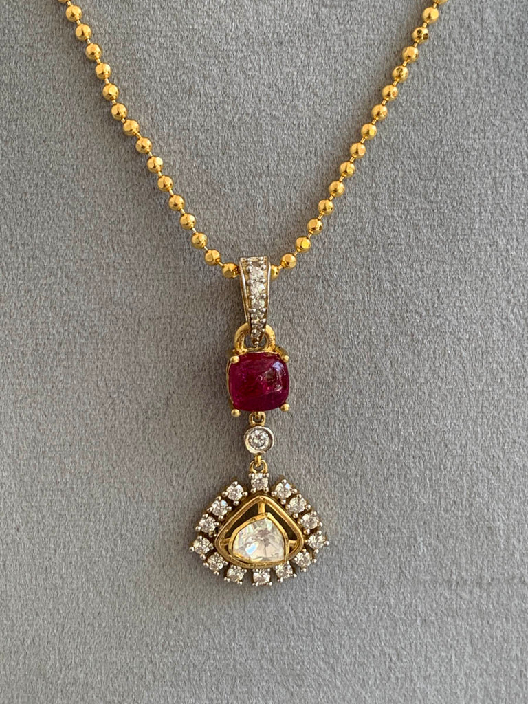 ZM296 RUBY Moissanite Set