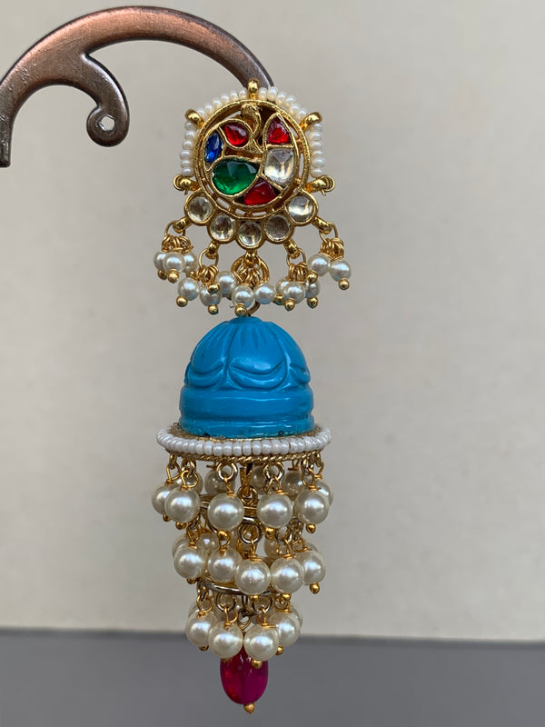 TN786 Jadau Jhumka Earrings