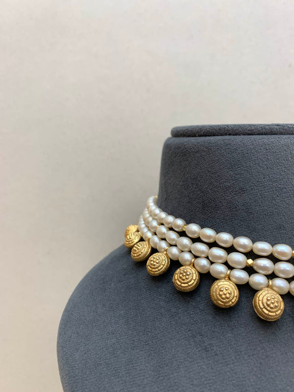 ML395 Pearl  Mala (92.5 Silver)