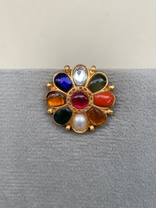 AC870 Rambaugh Navratna Earrings