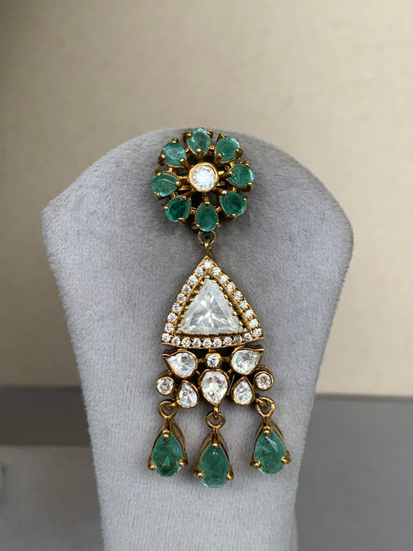 US91R Moissanite Set with Earrings