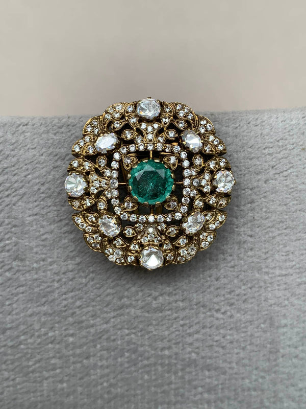 MZ098 Emerald Moissanite Earrings