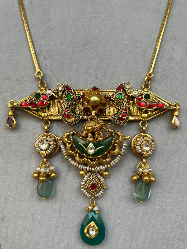 AJ720 Rambaugh Antique Long Necklace