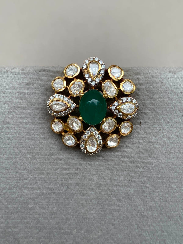 Z1098  Emerald  Moissanite Earrings